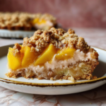 Vanilla Bean Peach Crumble Cake