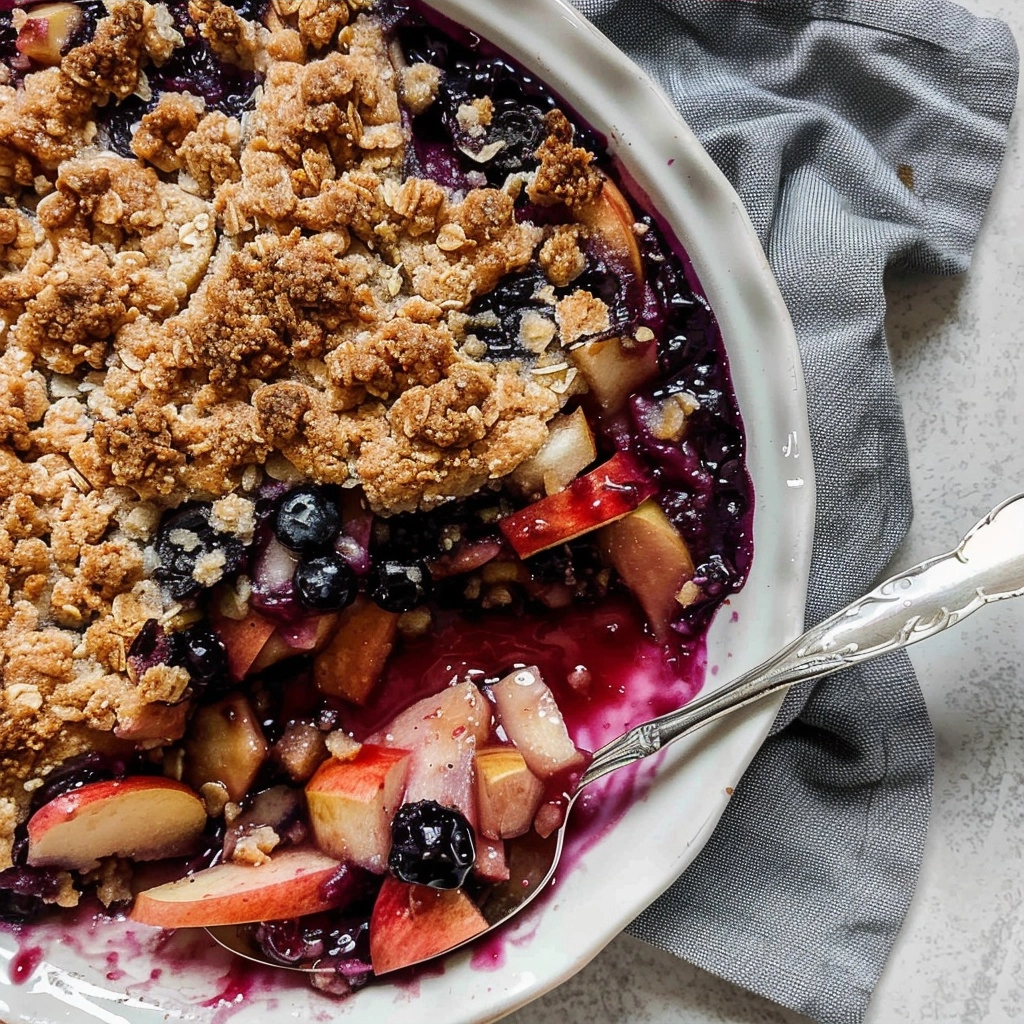 Classic Apple and Blueberry Crumble