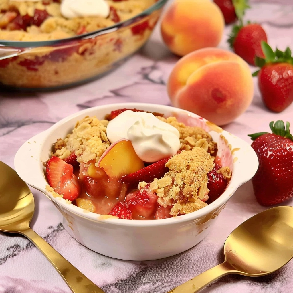 Easy Strawberry Peach Cobbler Recipe