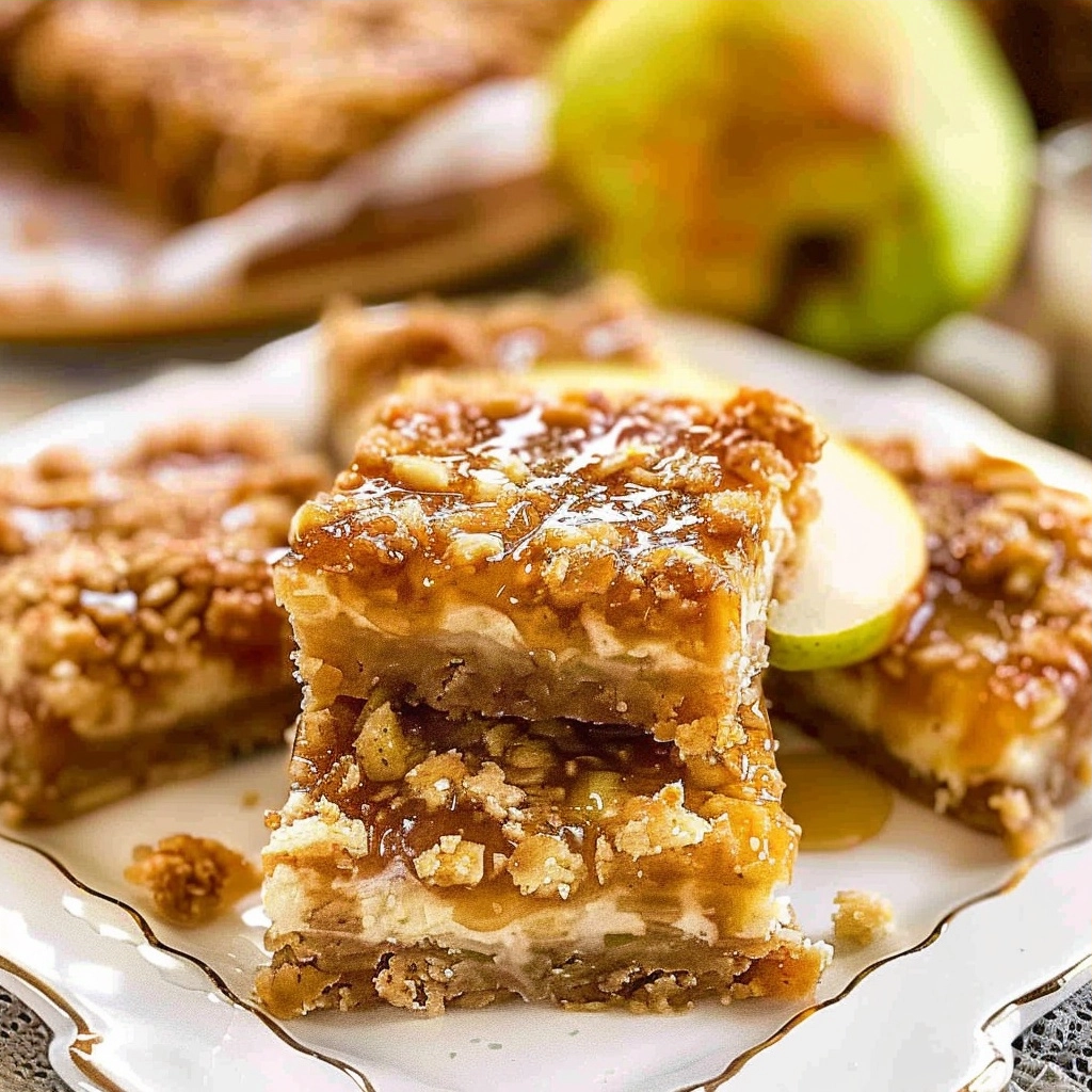 Pear Cheesecake Bars