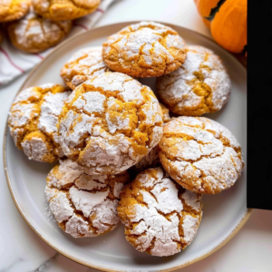 Vegan Pumpkin Crinkle Cookies