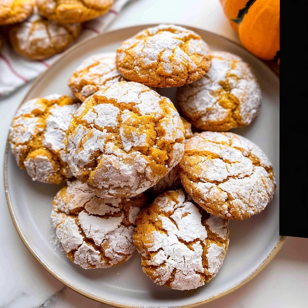 Vegan Pumpkin Crinkle Cookies